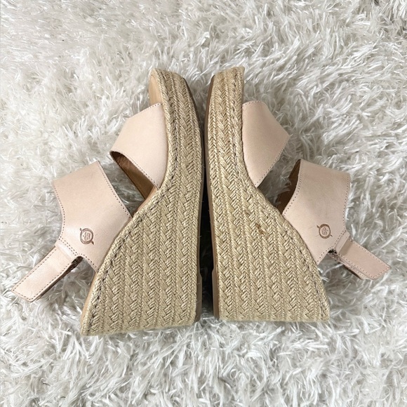 Born Wedge Espadrille Vachetta Leather Light Pink/Tan Women’s Size 9 - Picture 8 of 9